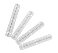 LOORGVEL 4pcs Metal Piano Hinges for Wooden Boxes Nickel Plated Continuous Table and Window Hinges for Jewelry Packaging Cabinet Door DIY Craft Use