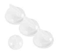 LOORGVEL 4pcs Microwave Oven Replacement Knobs White Timer Control Buttons Easy Install Appliance Parts for Various Microwave Models