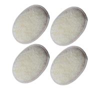 LOORGVEL 4Pcs Natural Loofah Body Scrubber 10X14.5Cm - Eco-Friendly Exfoliating Shower Sponge for Deep Cleansing Bathing and Spa Use, Suitable for Men and Women