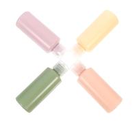 LOORGVEL 4Pcs Portable Travel Toiletries Bottles Leak Refillable Lotion Containers Rainbow for Camping Gym Business Trips