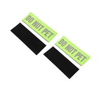 LOORGVEL 4Pcs Reflective Dog Patches Lightweight Service Puppy Harness Tags Do Not Pet Warning Badge for Night Safety Nylon Reusable Dog Vest Patch