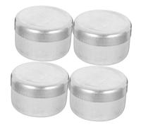 LOORGVEL 4pcs Round Aluminum Soil Sampling Boxes with Lids Precise Weighing Holders for Laboratory and Field Use