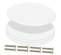 LOORGVEL 4pcs Round Ceiling Cover Plates Flat Blanking Panels for Wall and Ceiling Easy to Install Decorative Electrical Outlet Covers for Home and Office
