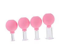 LOORGVEL 4pcs Rubber Cupping Cup Set Multifunctional Body Massager for Home Use Creative Cupping Device for Facial Massage Durable Quality Material Easy to Use