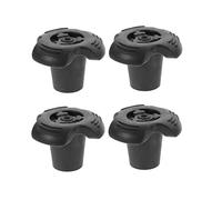 LOORGVEL 4pcs Slip Crutch Feet Protector Pads with Metal Insert Inner Diameter Stable Walking Stick Support Cushion for Hiking Poles and Crutches Gravel Slippery Roads