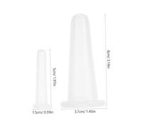 LOORGVEL 4pcs Transparent Silicone Facial Cupping Set Strong Suction Massage Cups for Face Neck Eyes Skin Care Portable Easy to Clean Therapy Tool