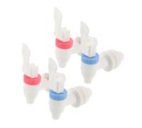 LOORGVEL 4pcs Water Dispenser Taps Press Type Plastic Spigot Replacement Leak Resistant Valve for Indoor Drink Cooler Easy DIY Repair Parts with Safe Operation Red and Blue