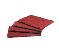 LOORGVEL 5 Pcs Heavy Duty Griddle Cleaning Pads Abrasive Non Rusting Synthetic Fibers Heat and Detergent Resistant Scouring Pads for Tough Baked Food Restaurant Grade Kitchen Scourers
