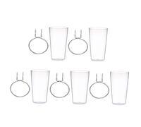LOORGVEL 5 Sets Pegboard Hooks with Transparent Cups Modular Round Cup Holders for Home Workshop Garage Organization Easy Disassembly and Combination for Tools and Parts Storage
