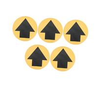 LOORGVEL 5 Sheets Directional Floor Decals for Safety and Emergency Exit Guidance Wear Resistant Market Floor Warning Stickers Clear Non Slip Arrows for Schools Hospitals Supermarkets