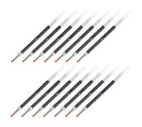 LOORGVEL 50pcs Black Gel Ink Pen Refills for Beadable Pens, Smooth Writing Ballpoint Refills with Protective Tip Cover, Easy Replacement for Students and Professionals in Drawing