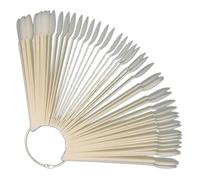 LOORGVEL 50pcs Nail Color Display Sticks for Manicure Practice Nail Art Tips Portable Polish Sample Sticks for Techs and DIY Design