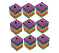 LOORGVEL 50pcs Parrot Wooden Chewing for Birds Safe Chewable Wood DIY Enhances Beak Health and Foot Strength Bright Colors Stimulate Visual Senses Suitable for Parrots and African Grey