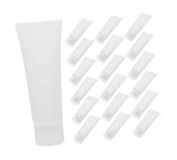 LOORGVEL 50pcs Portable Travel Kit Bottle Hand Cream Travel Toiletries Empty Cream Tubes Mini Lotion Containers Toiletries Dispensing Bottle Lotion Container Tube Pp White