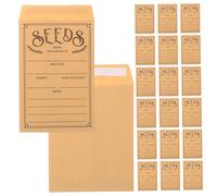 LOORGVEL 50Pcs Self Adhesive Seed Paper Envelopes Compact Kraft Coin Envelopes for Storing Garden Seeds and Items with Classification Labels