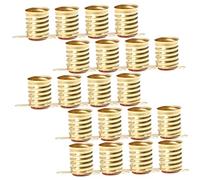 LOORGVEL 50pcs Yellow Copper Lamp Base Holder Mini Screw Light Socket for Electrical Testing DIY Physics Lab Use Compatible with Small LED Bulbs Durable Lamp Socket Base