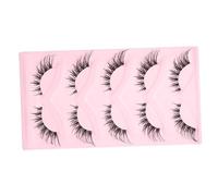 LOORGVEL 5Pairs Faux Lashes Lightweight Fake Eyelashes for Everyday Special Occasions Comfortable Easy to Use for Friends Family Bulk Lashes for Makeup