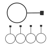 LOORGVEL 5PCS Basketball Wall Mount Display Rack Organizer with Thickened Reinforced Square Tubes White Finish Ball Holder for Football Volleyball Soccer and Easy Assembly for Home Garage