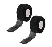 LOORGVEL 5PCS Black Cotton Self Adhesive Sports Tape Elastic Bandaging for Men Women Durable Stretch Retention Wrap for Athletic Support and Injury Protection