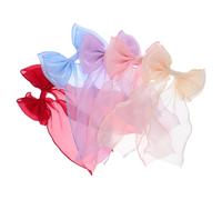 LOORGVEL 5pcs Bowknot Hair Clips for Women with Long Tail Ribbon and Mesh Accents Spring Barrette Elegant Hair Accessories for Weddings Proms Parties and Casual Styles