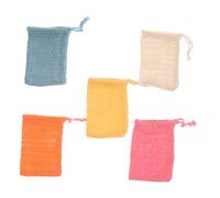 LOORGVEL 5pcs Drawstring Soap Storage Bag Soap Foaming Container for Bath Simple Bubble Making Net Pouch