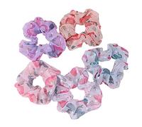 LOORGVEL 5Pcs Flamingo Cartoon Hair Accessories Large Bowel Elastic Hair Bands Headbands for Women Comfortable Chiffon Material Random Color Random Color