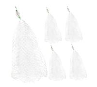 LOORGVEL 5pcs Foldable Fishing Trap Nets Lightweight Nylon Iron Mesh Casting Net Portable for Lakes Rivers Oceans Easy to Use Fish Catching Basket