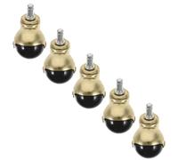 LOORGVEL 5pcs Gold Ball Caster Wheels for Office Chairs and Appliances Smooth Rolling Replacement Wheels with PP and Stainless Steel Construction Easy to Install for Furniture Desks and