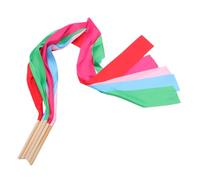 LOORGVEL 5Pcs Gymnastic Dance Ribbons with Sticks Streamers for Training Artistic Performance Circus and Energetic Dance Exercises
