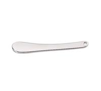 LOORGVEL 5pcs Mini Metal Makeup Spatulas Beauty Scoop for Face Mask Cream Lotion Skincare Applicator Durable Facial Cosmetic Spoons with Hanging Silver