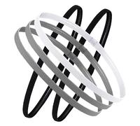 LOORGVEL 5Pcs Non Slip Yoga Headbands for Women Elastic Sweatbands for Running and Sports Comfortable Stretchy Hair Accessories Grey Grey