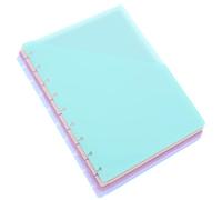 LOORGVEL 5Pcs Plastic Binder Dividers with Punched Pockets, Colorful Journal File Separators and Planner Insert Folders, Removable Index Tabs for Office, School, and Home Organization