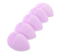 LOORGVEL 5pcs Purple Water Drop Reusable Exfoliating Facial Washing Gloves Deep Cleaning Makeup Remover Pads for Daily Skin Care