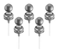 LOORGVEL 5pcs Push down Pump Dispenser Bottle Caps for Alcohol and Cleaning Supplies, Stainless Steel and Plastic Material, Lightweight with Tight Sealing, Suitable for Home