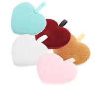 LOORGVEL 5Pcs Reusable Facial Cleansing Powder Puff for Makeup Removal Deep Pore Cleaning Soft Sponge Tools Mixed Colors for Gentle Skin Care