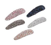 LOORGVEL 5pcs Rhinestone Hair Clips for Women Wedding Hair Barrettes Sparkling Waterdrop Design Accessories