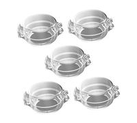 LOORGVEL 5pcs Safety Gas Knob Guards Stove Knob Covers Oven Burner Protection Prevent Access Easy Install White