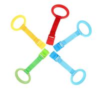LOORGVEL 5pcs Standing Pull Tab Nursery Cot Rings Crib Hanging Pull Rings Boy Girl Bed Boy Girl Walking Assist Tools Safety Stand Handle Walking Assistant Crib Stand