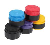 LOORGVEL 5Pcs Tennis Racket Sweatband Grip Tape Absorbent Hand Grips for Outdoor Sports for Tennis and Badminton Multicoloured Blue Black Purple Red Yellow