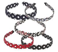 LOORGVEL 5Pcs Wide Fabric Hairbands for Women Portable Non-slip Headbands with Floral Patterns and Solid Colors Lightweight Comfortable Accessories for Daily Household Use