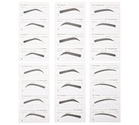LOORGVEL 6 Pieces Disposable Eyebrow Stencil Set for Women Makeup Eyebrow Stickers Templates with Multiple Shapes for Precise Makeup Application