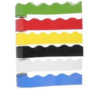 LOORGVEL 6 Rolls Bulletin Board Border Trim Paper for Classroom Blackboard Decoration Practical DIY Borders for Notice Boards Doors Windows and Smooth Surfaces and Comfortable Design