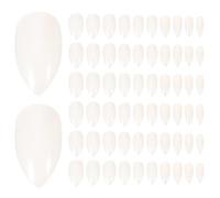 LOORGVEL 600pcs Fake Nail Tips Manicure Stickers Easy to Apply White Plastic Short Shape Design Your Own Style for Holiday Events Women