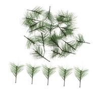 LOORGVEL 60pcs Faux Cedar Stems Pine Branch Picks with Realistic Pine Needles for Christmas Wreaths DIY Crafts Holiday Decorations Suitable for Trees Floral Arrangements Weddings Home and
