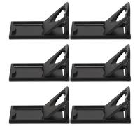 LOORGVEL 6PCS Black Sliding Door Safety Locks Plastic Proof Latches for Sliding Patio Doors Closet Wardrobe Security Locks for Home Use