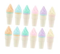 LOORGVEL 6Pcs Cartoon Ice Cream Cone Highlighters Bright Colored Markers for Scrapbooking Notes School Use with Flat Wide Body Design for Easy Grip
