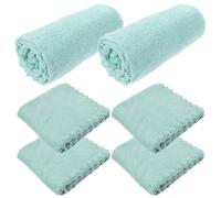 LOORGVEL 6Pcs Coral Fleece Face Washing Towels Soft Absorbent Hand Towels for Makeup Removal and Daily Facial Cleansing Wear-resistant Portable Square Cloths for Adults