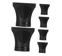 LOORGVEL 6pcs Hair Dryer Nozzle Accessories Hair Dryer Attachment Nozzle Universal Plastic Black