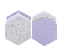 LOORGVEL 6pcs Hexagon Felt Mats Wall Soundproofing Display Notice Boards for Office Home Anti-wear Soft Felt Bulletin Panels Self-Adhesive Corkboard Tiles for Photos and Messages
