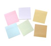 LOORGVEL 6Pcs Lined Memo Notepads with Adhesive Backing Practical Sticky Tabs for Office School Home Use Tear Off Pads for Do Lists Notes and Message Marking